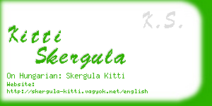 kitti skergula business card